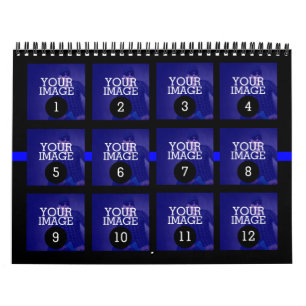 So einfach wie 1 bis 12 Ihr eigenes Blaues Linien Kalender