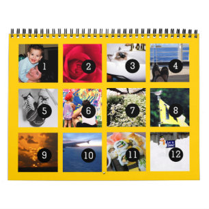 So einfach wie 1 bis 12 Original Foto Gelber Kalen Kalender