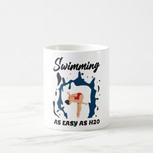 So einfach wie H2O schwimmen - Funny Swim Design Kaffeetasse