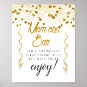 So Elegant Baby Shower Mimosa Bar Sign Poster (Vorne)