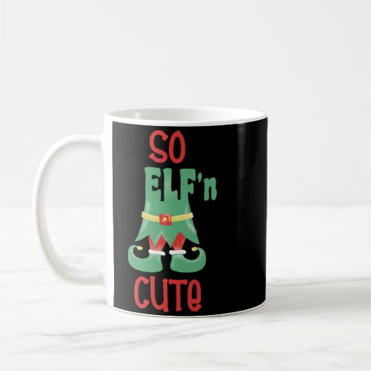 So Elfn Cute Funny Christmas Kaffeetasse (Links)