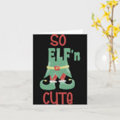 So Elfn Cute Funny Christmas T Shirt Karte (Gelbe Blume)