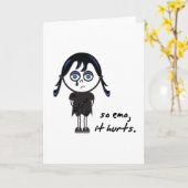 so emo girl karte (Gelbe Blume)