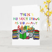 So etwas wie zu viele Bücher gibt es nicht! Karte (Gelbe Blume)