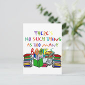 So etwas wie zu viele Bücher gibt es nicht! Postkarte (Stehend Vorderseite)
