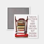 So etwas wie zu viele Bücher Magnet (Vorderseite/Rückseite)