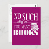 So etwas wie zu viele Bücher Postkarte (Vorne/Hinten)