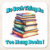 So etwas wie zu viele Bücher! Rechteckiger Pappuntersetzer (Vorderseite)