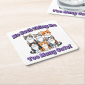 So etwas wie zu viele Katzen! Rechteckiger Pappuntersetzer (angewinkelt)