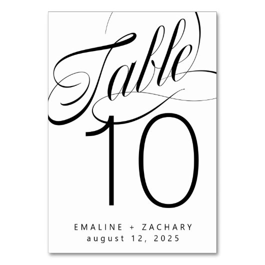 So Extravagante Zahlentabelle Zelt-Zeichen Tischnummer (Vorderseite)