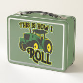 So fahre ich Traktor Metall Brotdose (Rückseite)
