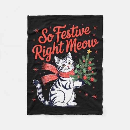 So Festive Right Meow Cat Lovers Celebrating Chris Fleecedecke (Vorderseite)
