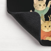 So Festive Right Meow Funny Christmas Santa Cat Mousepad (Ecke)