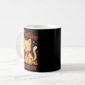 So Festive Right Meow Kawaii Cat Christmas Santa H Kaffeetasse (Vorderseite Links)