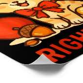 So Festive Right Meow Kawaii Cat Christmas Santa H Poster (Ecke)