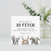 So Fetch Hundeparty Einladung (Stehend Vorderseite)
