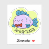 So fisch gezinkter Funny Sophisticated Fish Pun Aufkleber (Blatt)