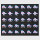 So fisch gezüchteter Fisch Pun Dark BG Geschenkpapier (Flach)