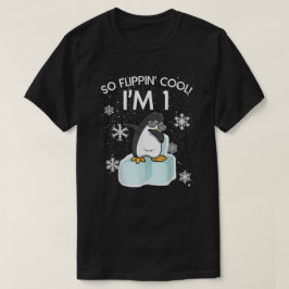 So Flippin' Cool - Dabbing Penguin 1st Birthday T-Shirt