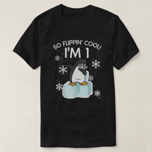 So Flippin' Cool - Dabbing Penguin 1st Birthday T-Shirt (Design vorne)