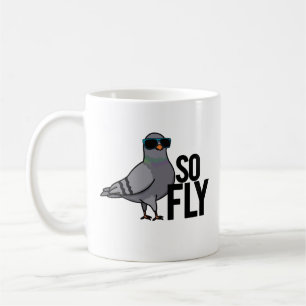 So Fly Funny Cool Taube Puff Kaffeetasse