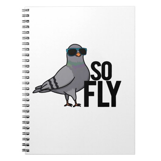 So Fly Funny Cool Taube Puff Notizblock (Vorderseite)