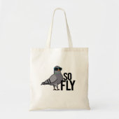 So Fly Funny Cool Taube Puff Tragetasche (Vorne)