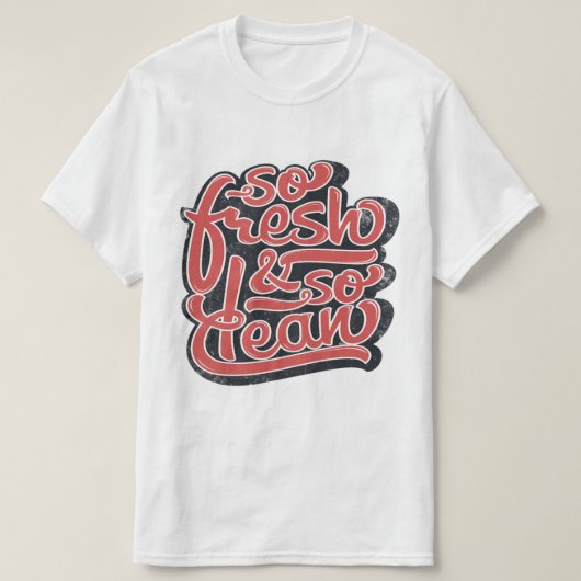 So frisch so sauber rot/weiß T-Shirt (Design vorne)