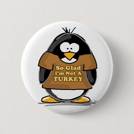So froh bin ich nicht ein die Türkei-Pinguin Button (Vorderseite)