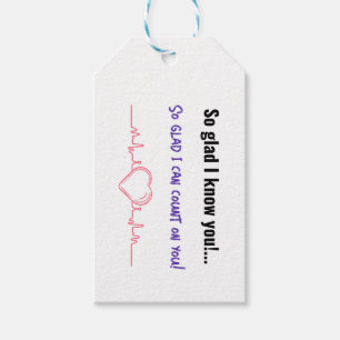 So froh, dass ich dich kenne... So froh, dass ich Geschenkanhänger