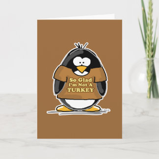 So froh, dass ich kein türkischer Pinguin bin Feiertagskarte
