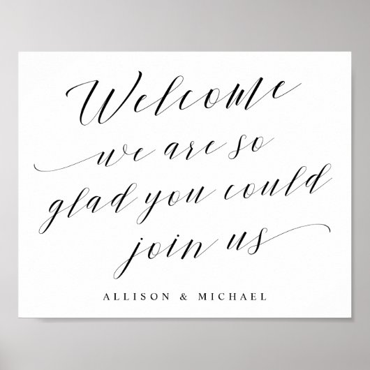 So froh, dass Sie uns bei der Begrüßung des Begrüß Poster (Vorne)