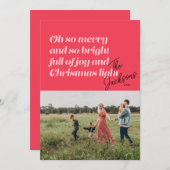 So froh Weihnachten moderne Card Coral (Vorne/Hinten)