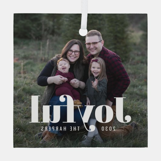 So fröhlich Custom Foto Weihnachtsschmuck (Rückseite)