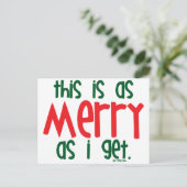 So fröhlich, wie ich erhalte feiertagspostkarte (Stehend Vorderseite)