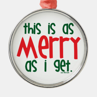 So fröhlich, wie ich erhalte silbernes ornament