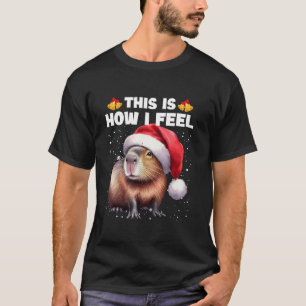 So fühle ich mich Capybara Weihnachtsbeleuchtung M T-Shirt