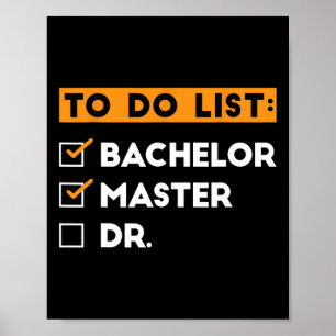 So führen Sie den Abschluss von Bychelors Masters  Poster