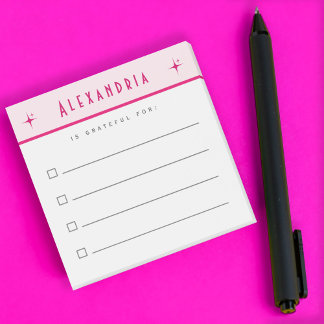 So führen Sie die Checkliste Dankbarkeit an die ro Post-it Klebezettel