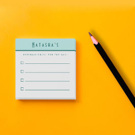 So führen Sie die Checkliste für die Bestätigung a Post-it Klebezettel