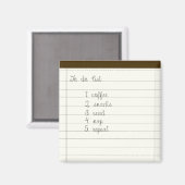 So führen Sie eine Liste aus Magnet (Vorderseite/Rückseite)