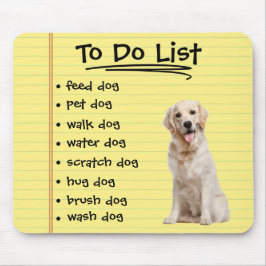 So führen Sie eine Liste für Hunde aus Mousepad