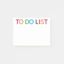 So führen Sie eine Liste mit leuchtenden mehrfarbi Post-it Klebezettel