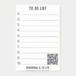 So führen Sie eine Liste mit QR-Code aus, um diese Post-it Klebezettel