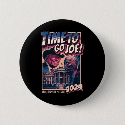 So gehen Joe Funny Pro Trump 2024 Button (Vorderseite)