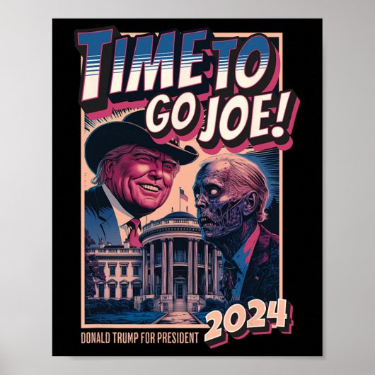 So gehen Joe Funny Pro Trump 2024 Poster (Vorne)