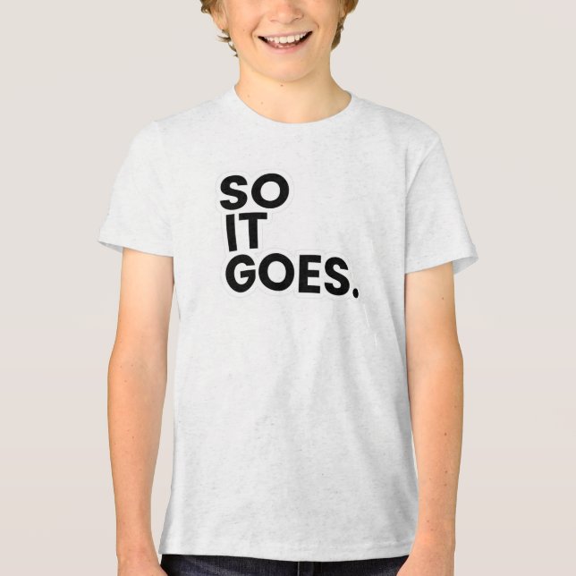 "So geht's"-T-Shirt Tri-Blend Shirt (Vorderseite)