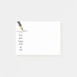 So gelangweilte Arbeit kann auch funktionieren Post-it Klebezettel