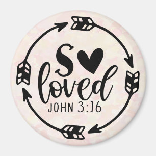 So geliebt Johannes 3:16 Magnet
