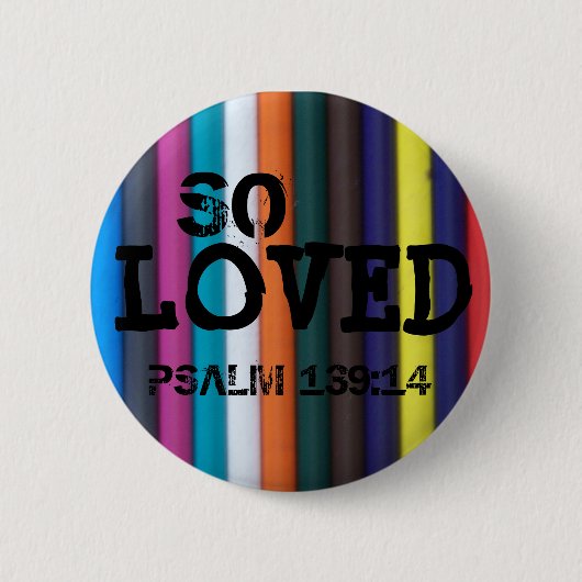 So geliebt, Psalm-139:14 Button (Vorderseite)